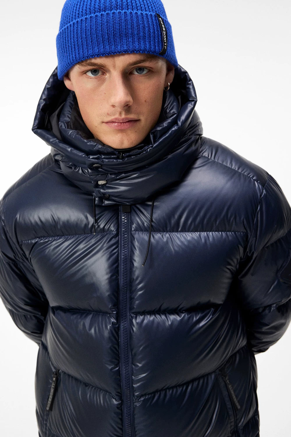 j.lindeberg creek down jacket navy blue