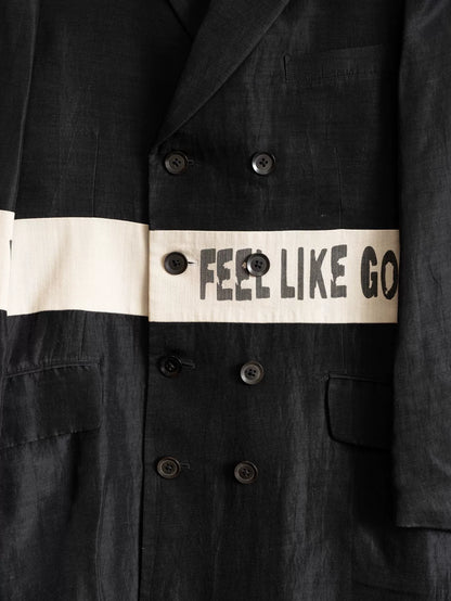 yohji yamamoto bamboo fiber long coat