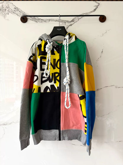 Burberry Colorful Graffiti Hooded Sweatshirt