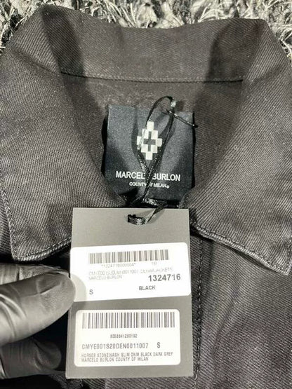 marcelo burlon printed denim jacket