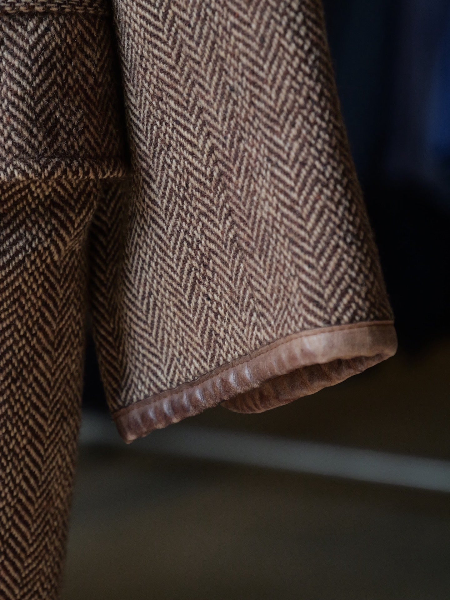 Ralph Lauren 1990s Country Knit Leather Suit