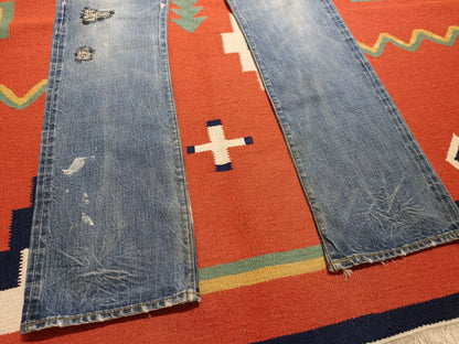 RRL Bootcut Distressed Denim Jeans