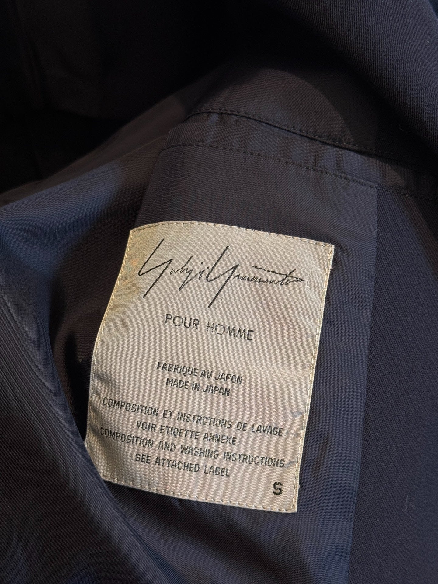 Yohji Yamamoto 93SS Navy Double-Breasted Blazer