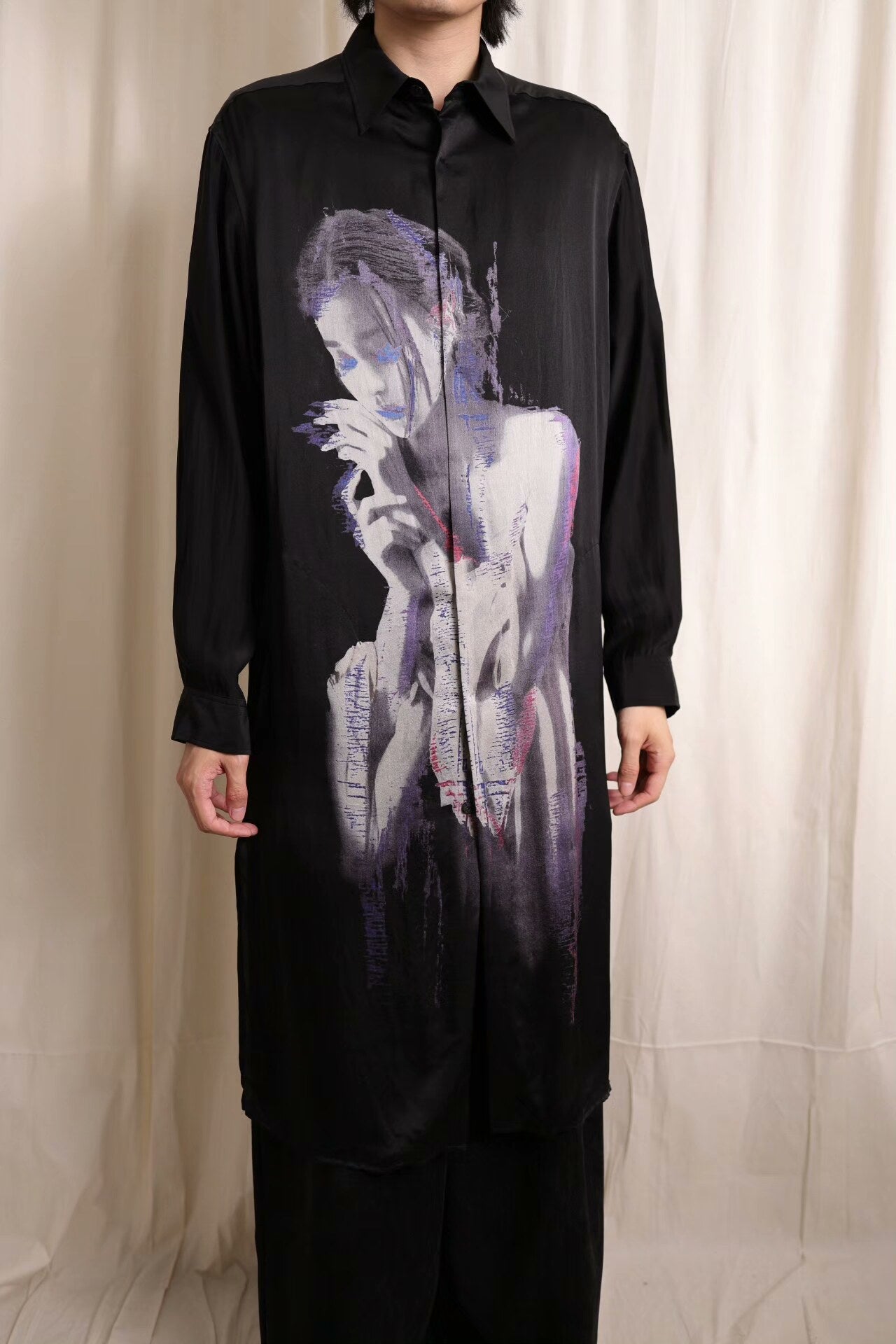 Yohji Yamamoto 2024 AW Silk Long Shirt