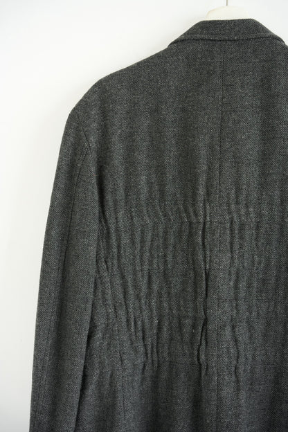 Yohji Yamamoto 05AW Pleated Silver Buckle Blazer