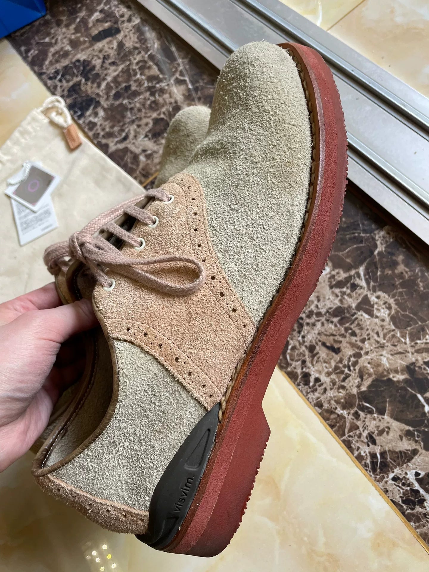 VISVIM PATRICIAN SUEDE-FOLK Low-Top Boots