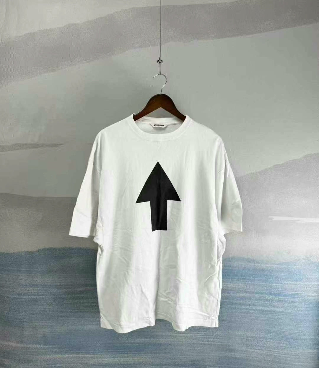 balenciaga white short sleeve wifi shirt