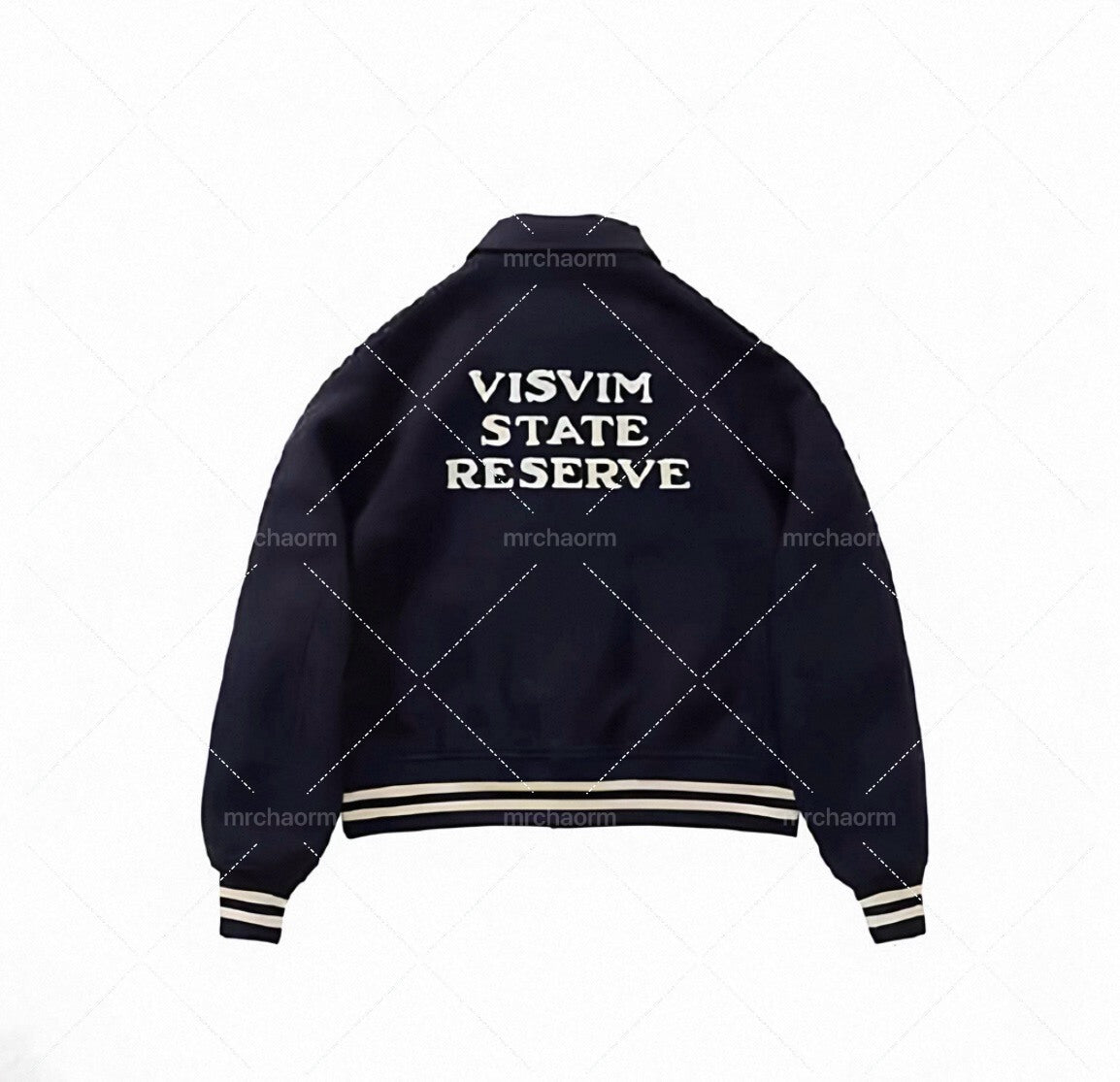 visvim crestwood varsity jacket in green