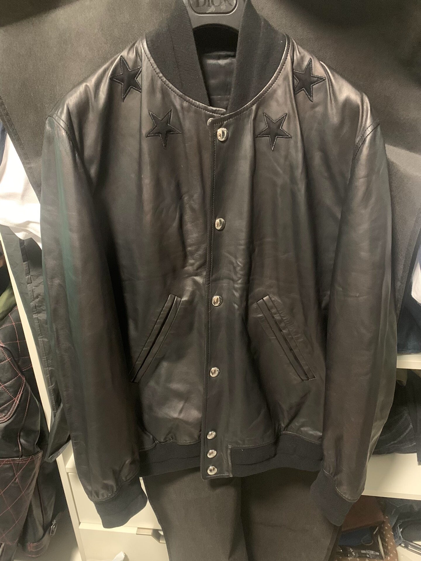 givenchy classic star leather jacket size 48