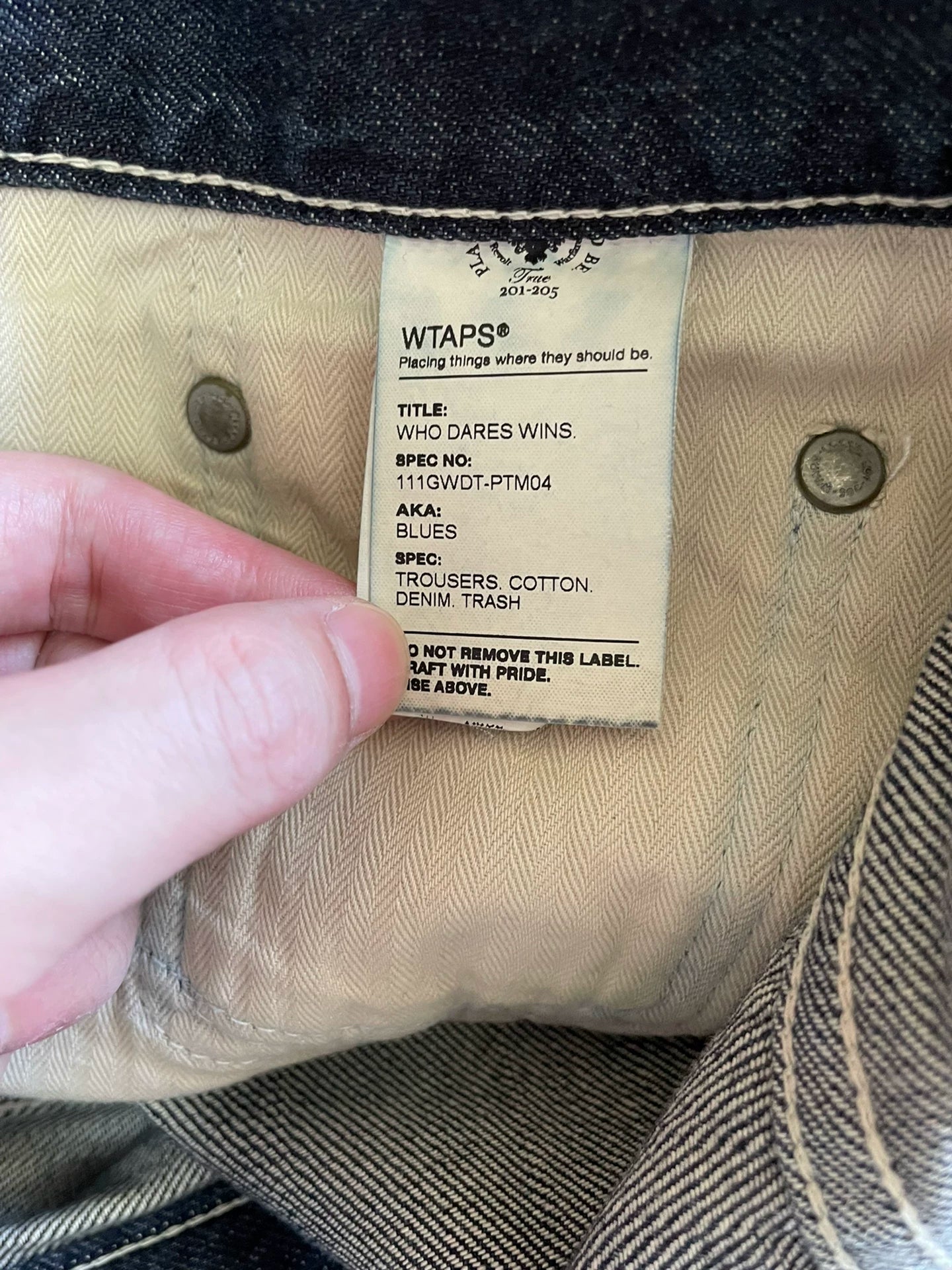 WTAPS Vintage Distressed Denim Pants Size M