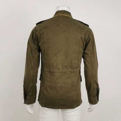 Saint Laurent Olive Green Cotton Jacket