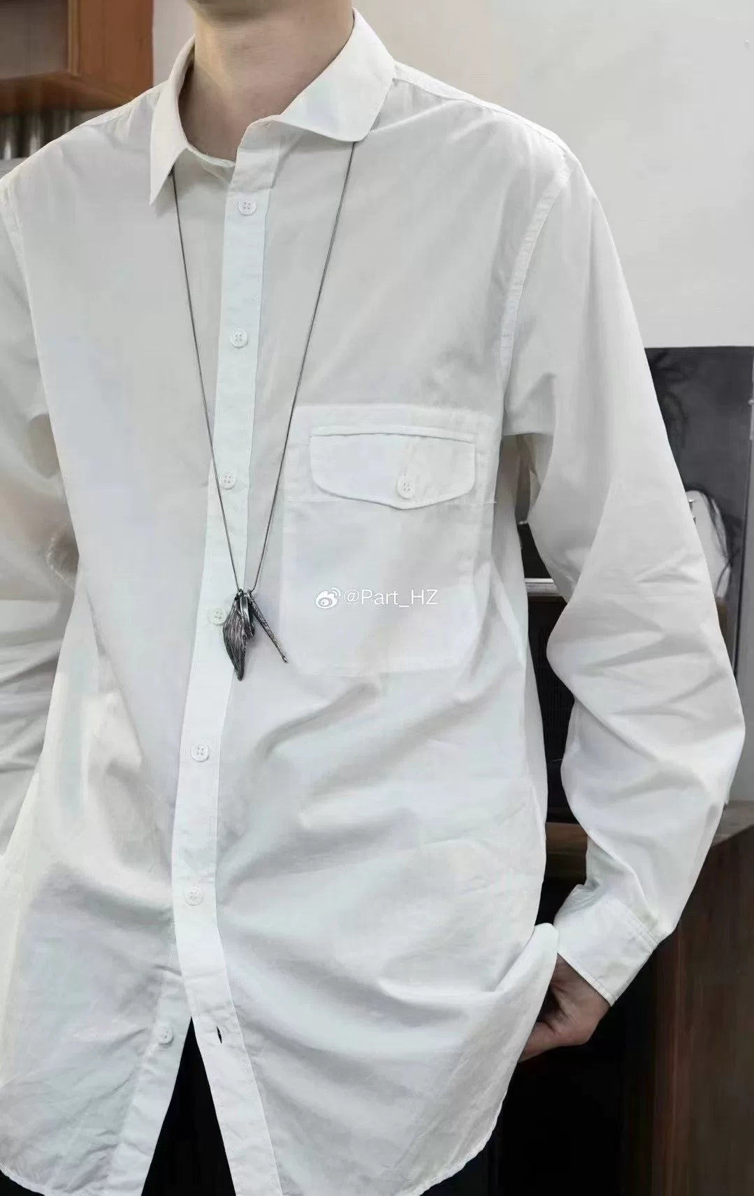 Yohji Yamamoto Pour Homme S/S 2021 Asymmetric Shirt