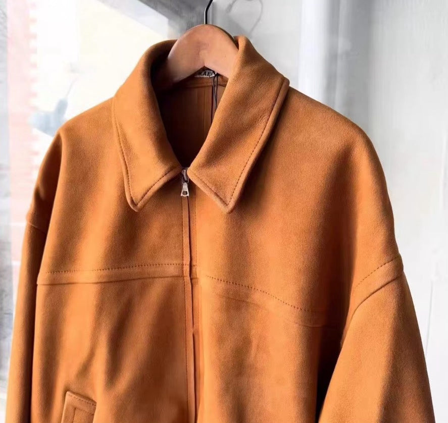 AURALEE 25SS Lamb Suede Zip Blouson