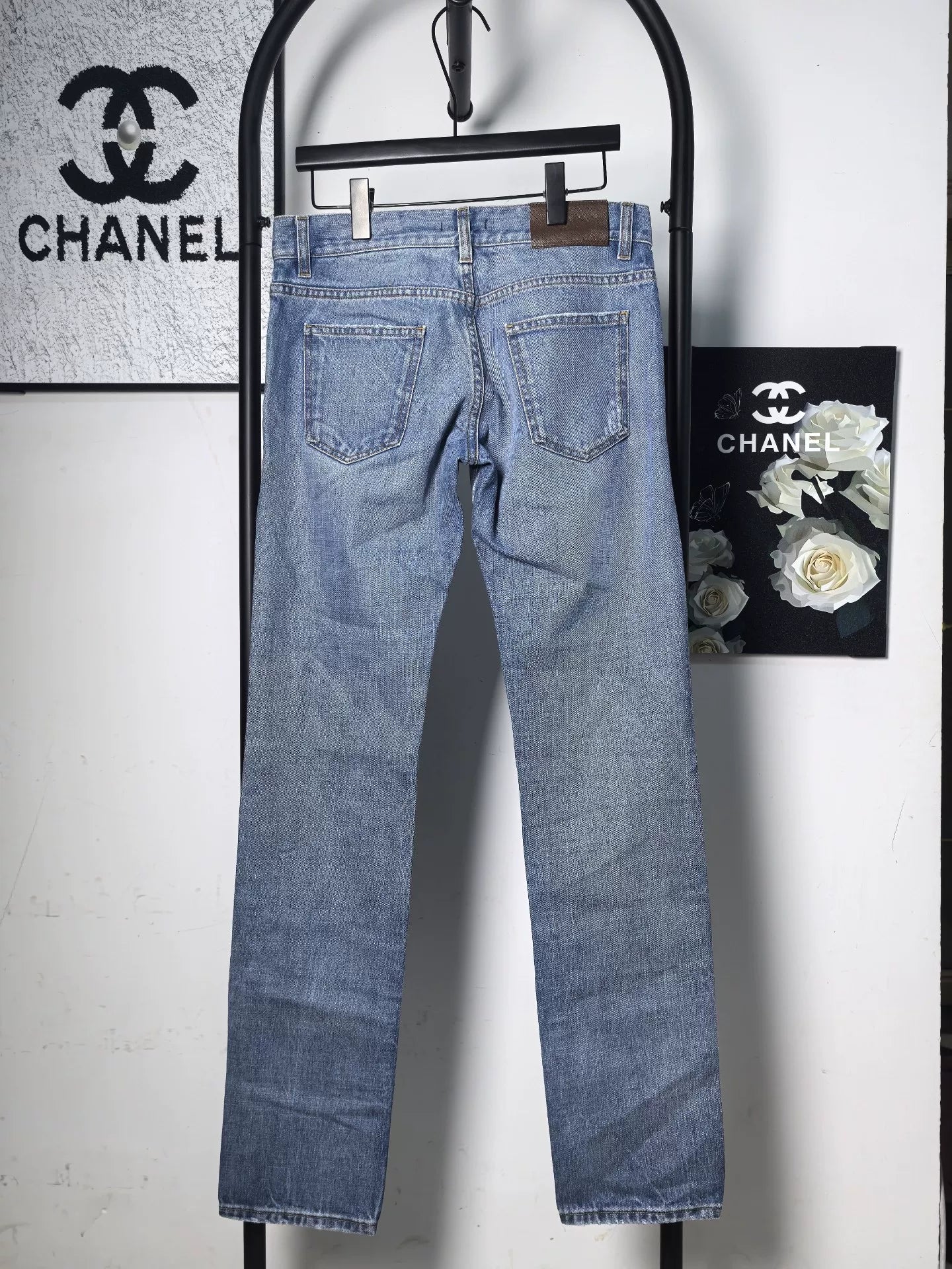 Prada Denim Pants with Leather Label