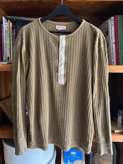 The Real McCoy Vintage Henley Long-Sleeve T