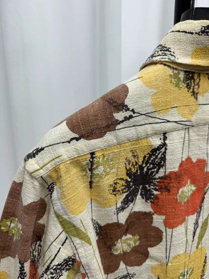 floral canvas shirt size M