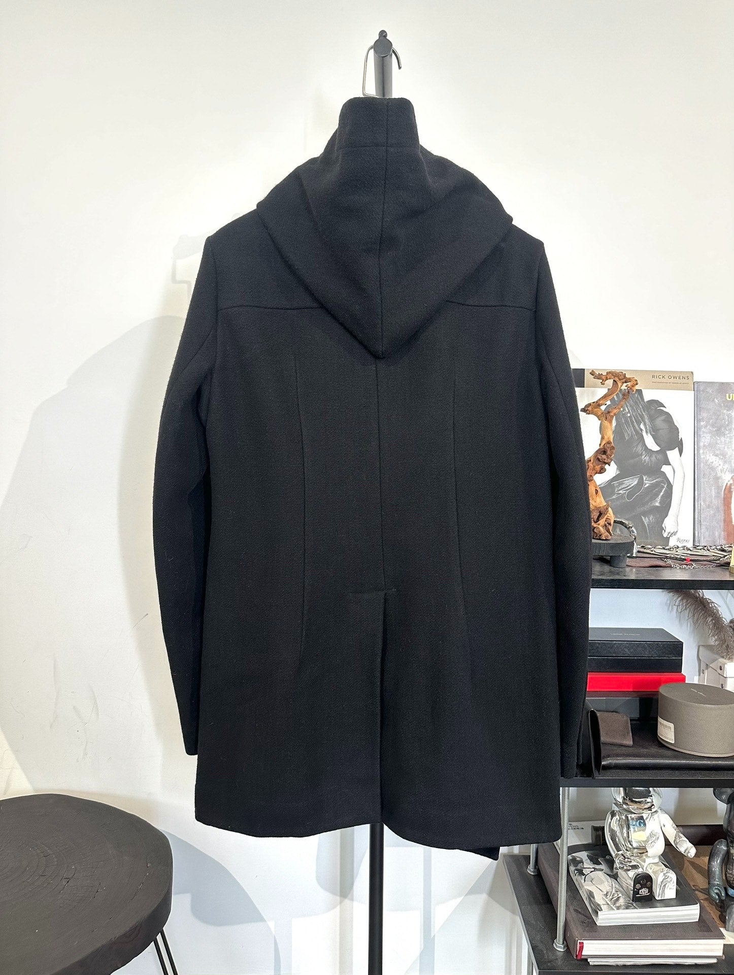 Rick Owens Wool Tweed Cloak Coat