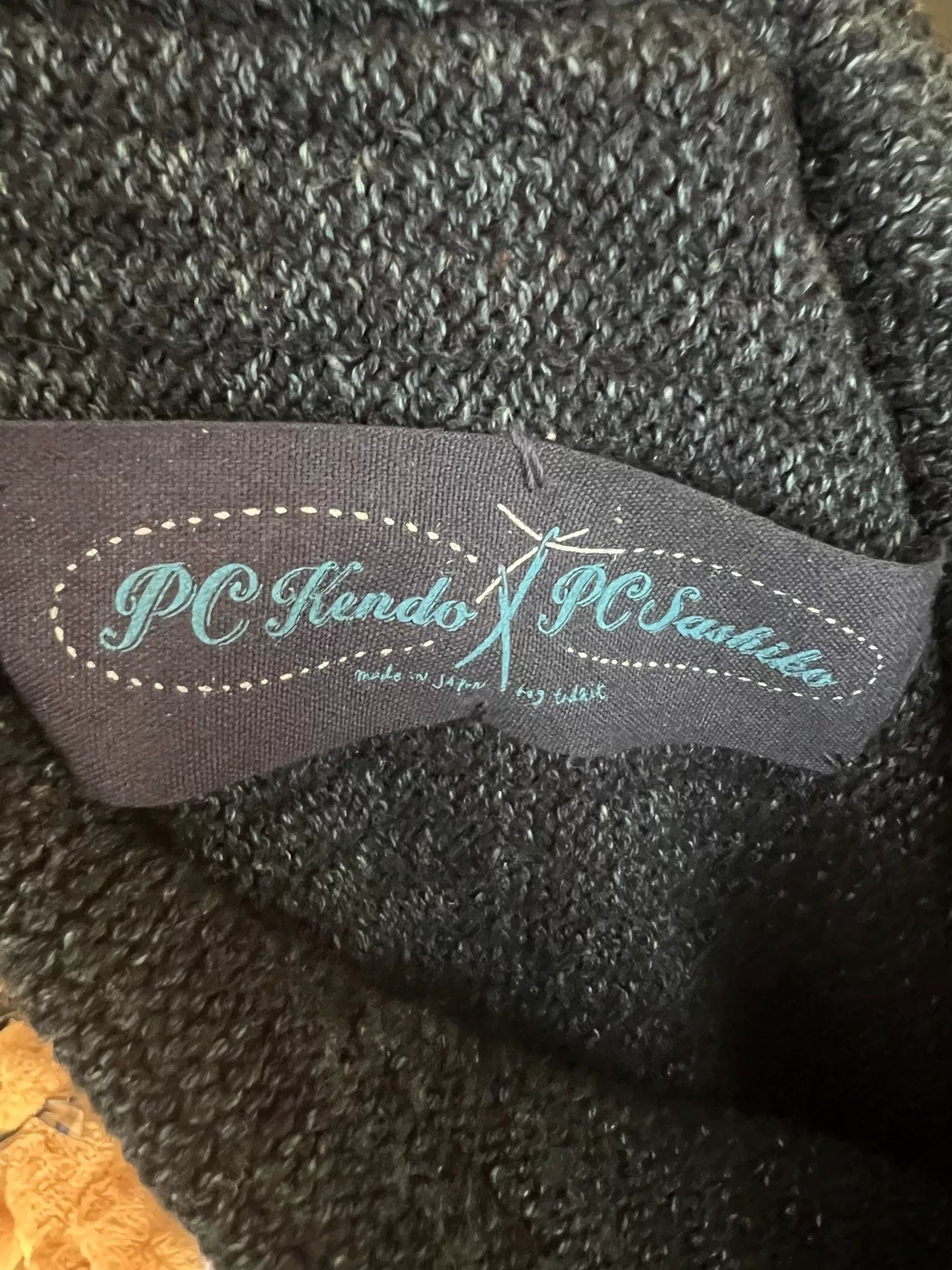 porter classic blue knit high-neck sweatshirt