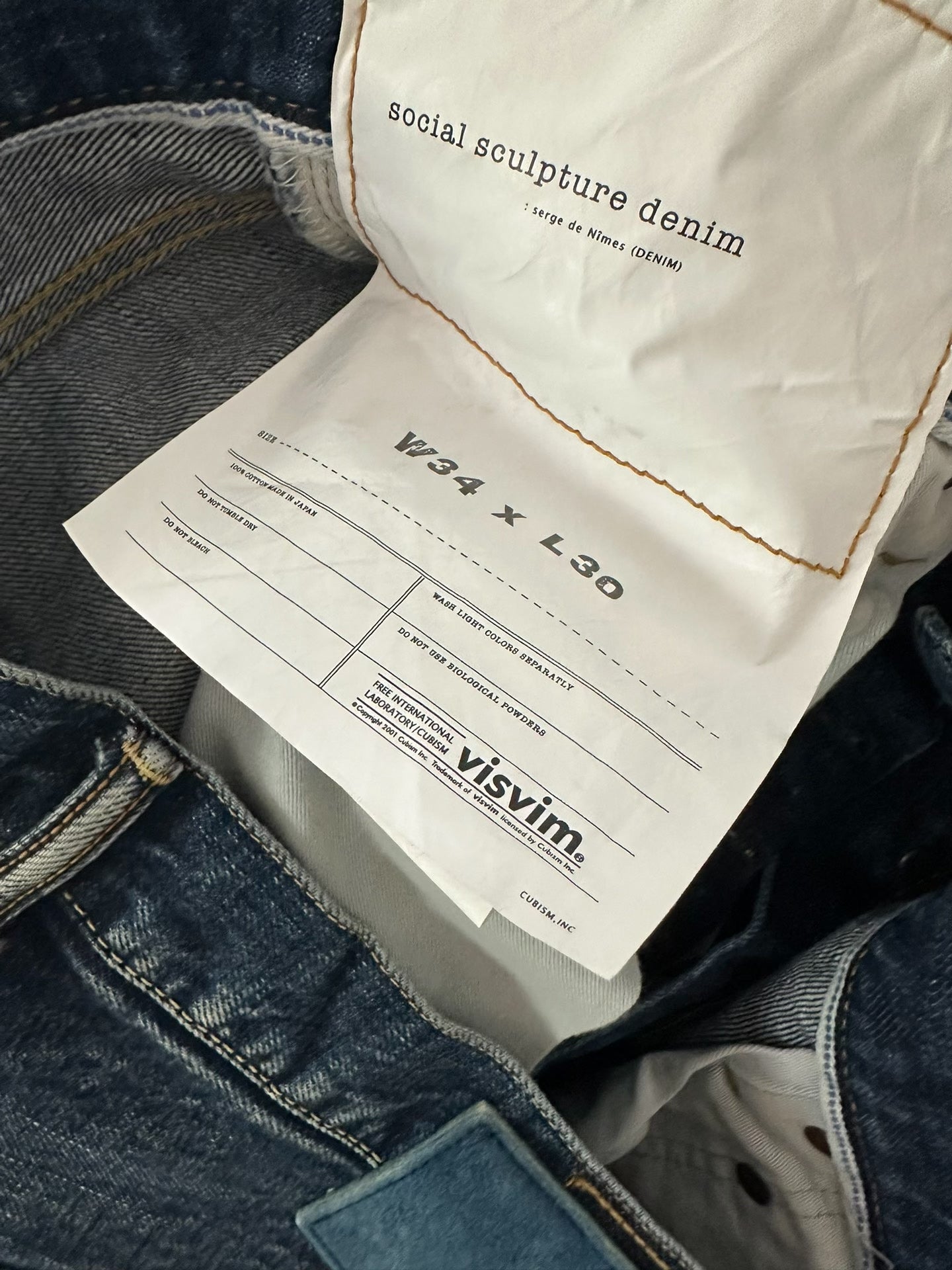 Visvim Social Sculpture Denim W34xL30