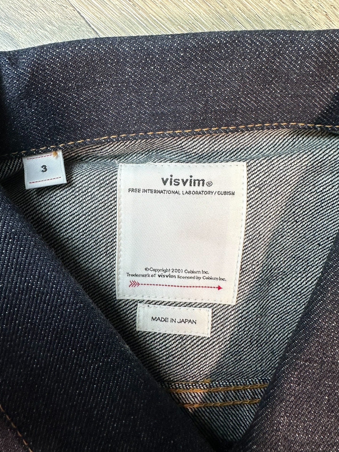 visvim shorty chore jacket unwashed denim