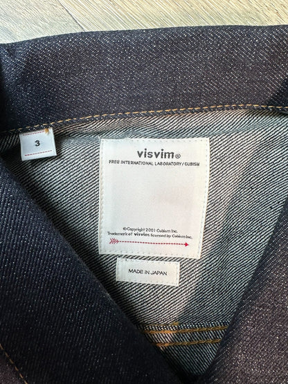 visvim shorty chore jacket unwashed denim
