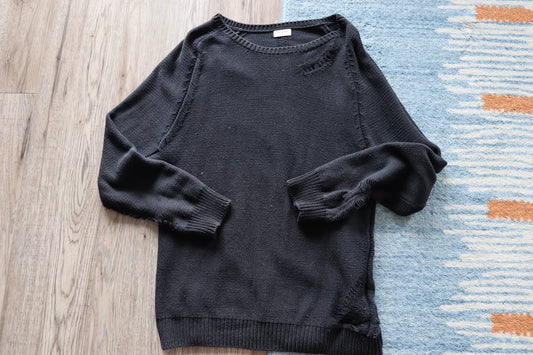 Saint Laurent Paris Black Sweater XL