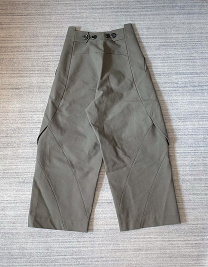alfalfa wide-leg pants in olive green