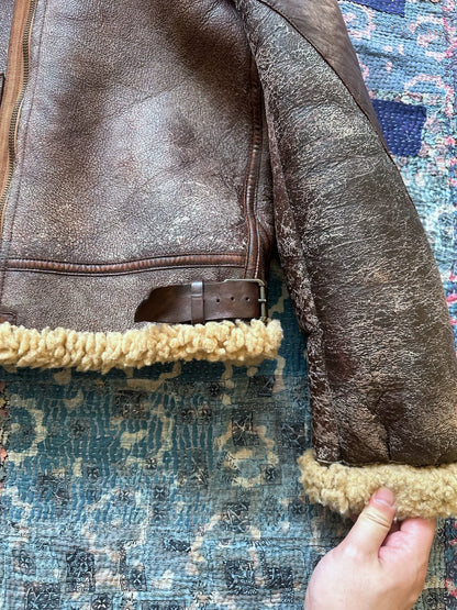 ralph lauren shearling leather jacket