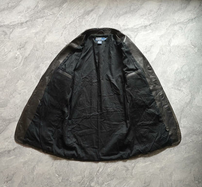 soft black leather jacket by polo ralph lauren