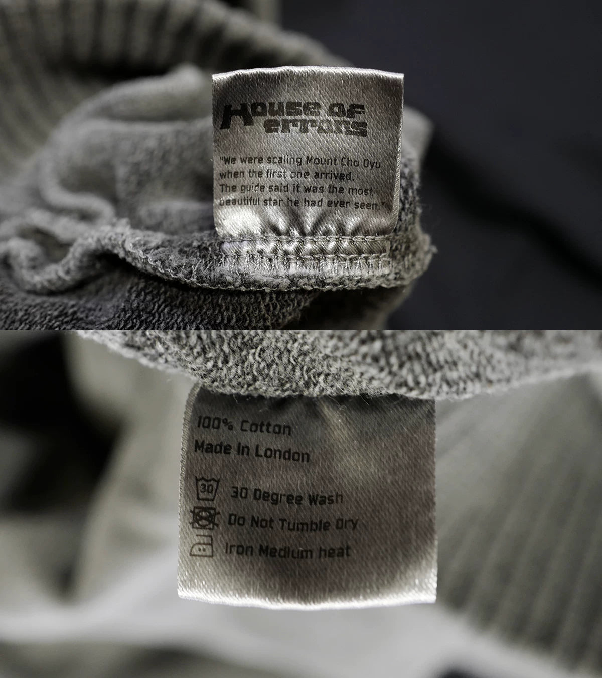 house of errors embroidered gray hoodie