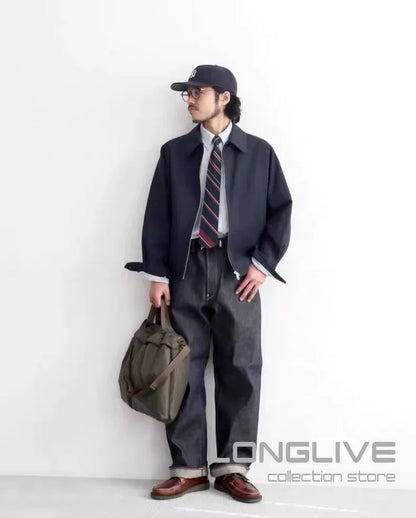 KAPTAIN SUNSHINE Harrington Jacket Navy Blue