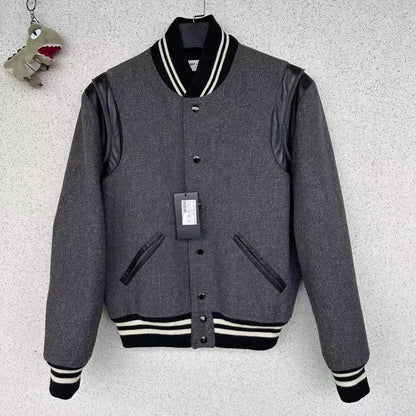 Saint Laurent SLP Gray Baseball Jacket