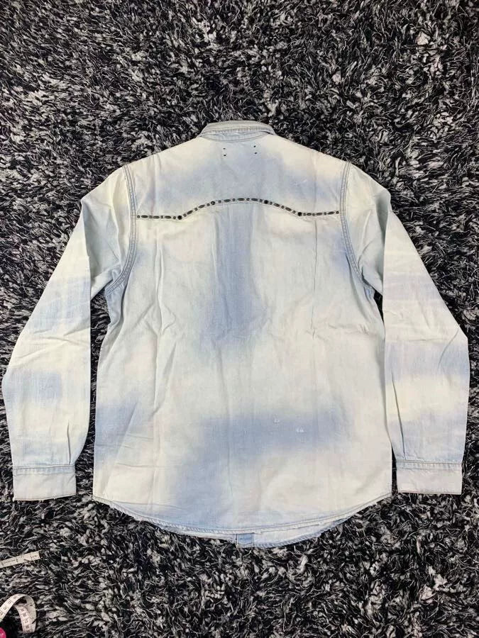 Amiri Distressed Denim Shirt Size S