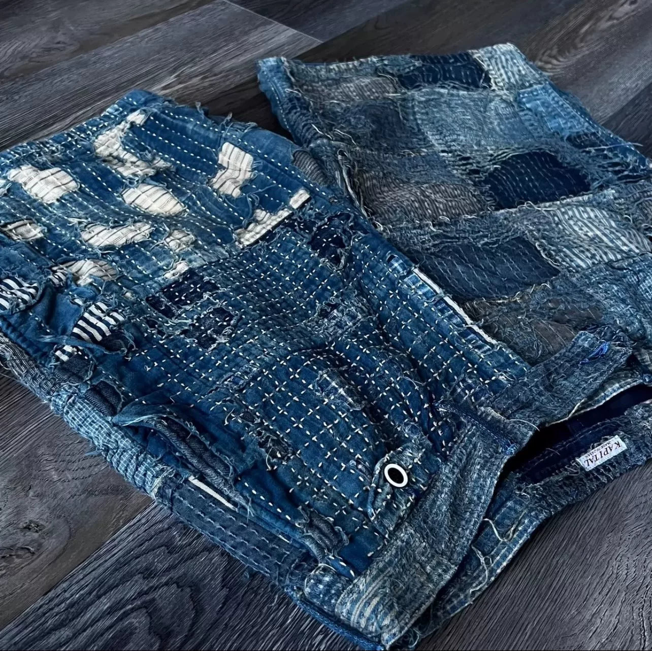 Kapital Boro Sashiko Straight Shorts