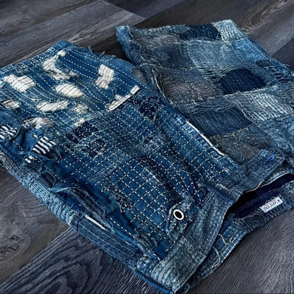 Kapital Boro Sashiko Straight Shorts