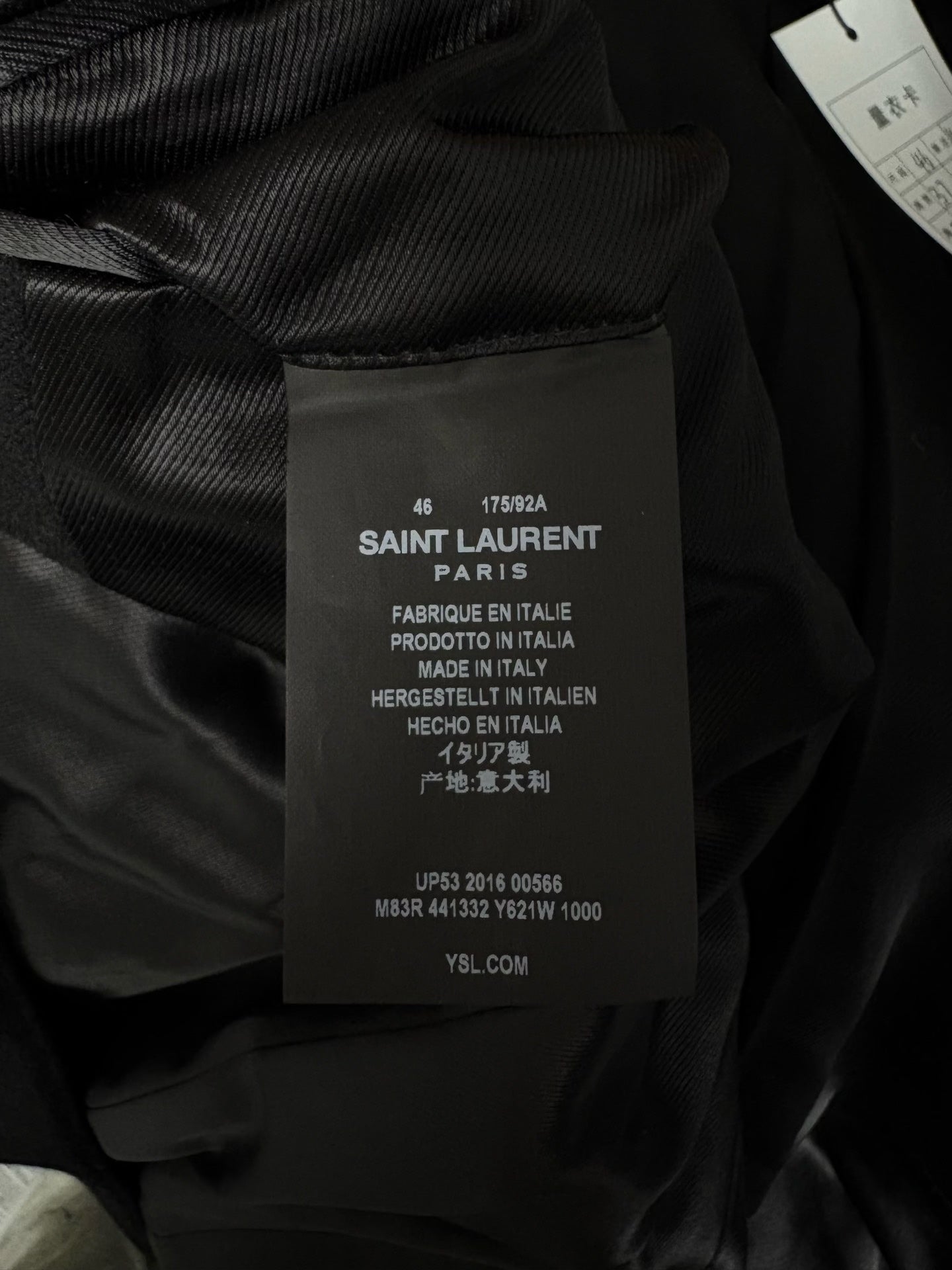 Saint Laurent Wool Coat with Gold Buttons