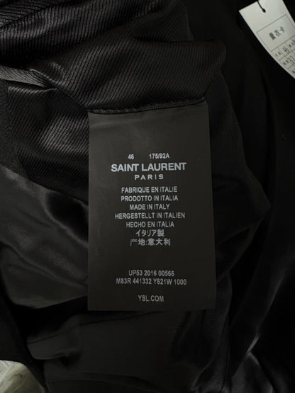 Saint Laurent Wool Coat with Gold Buttons