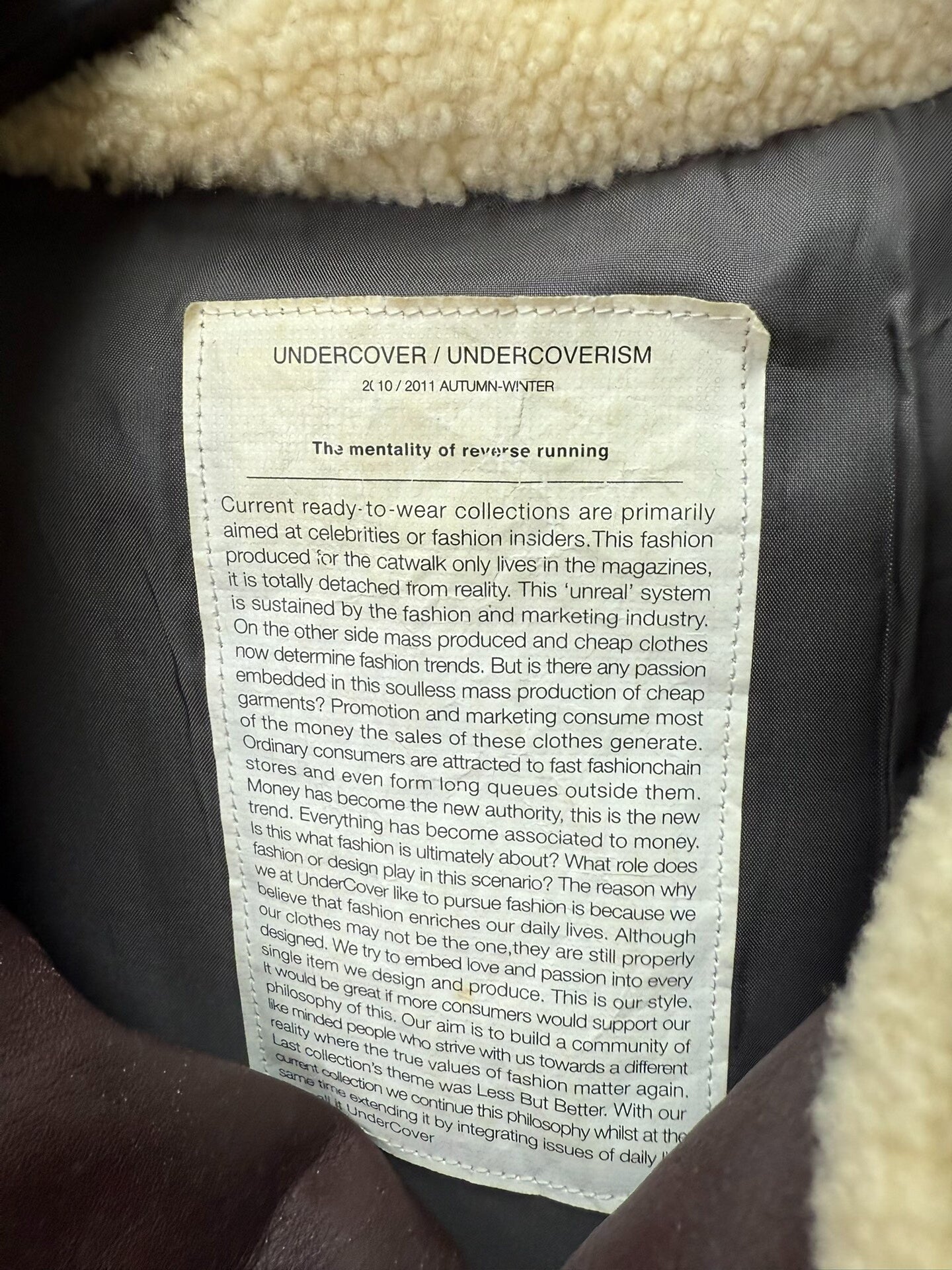 undercover leather jacket with hood