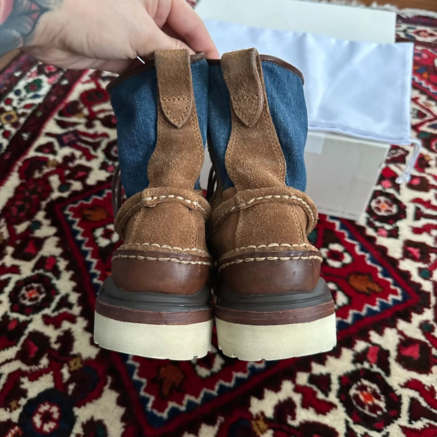 visvim grizzly boots in excellent condition