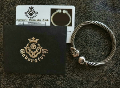 Gaboratory Skull Cable Wire Bangle