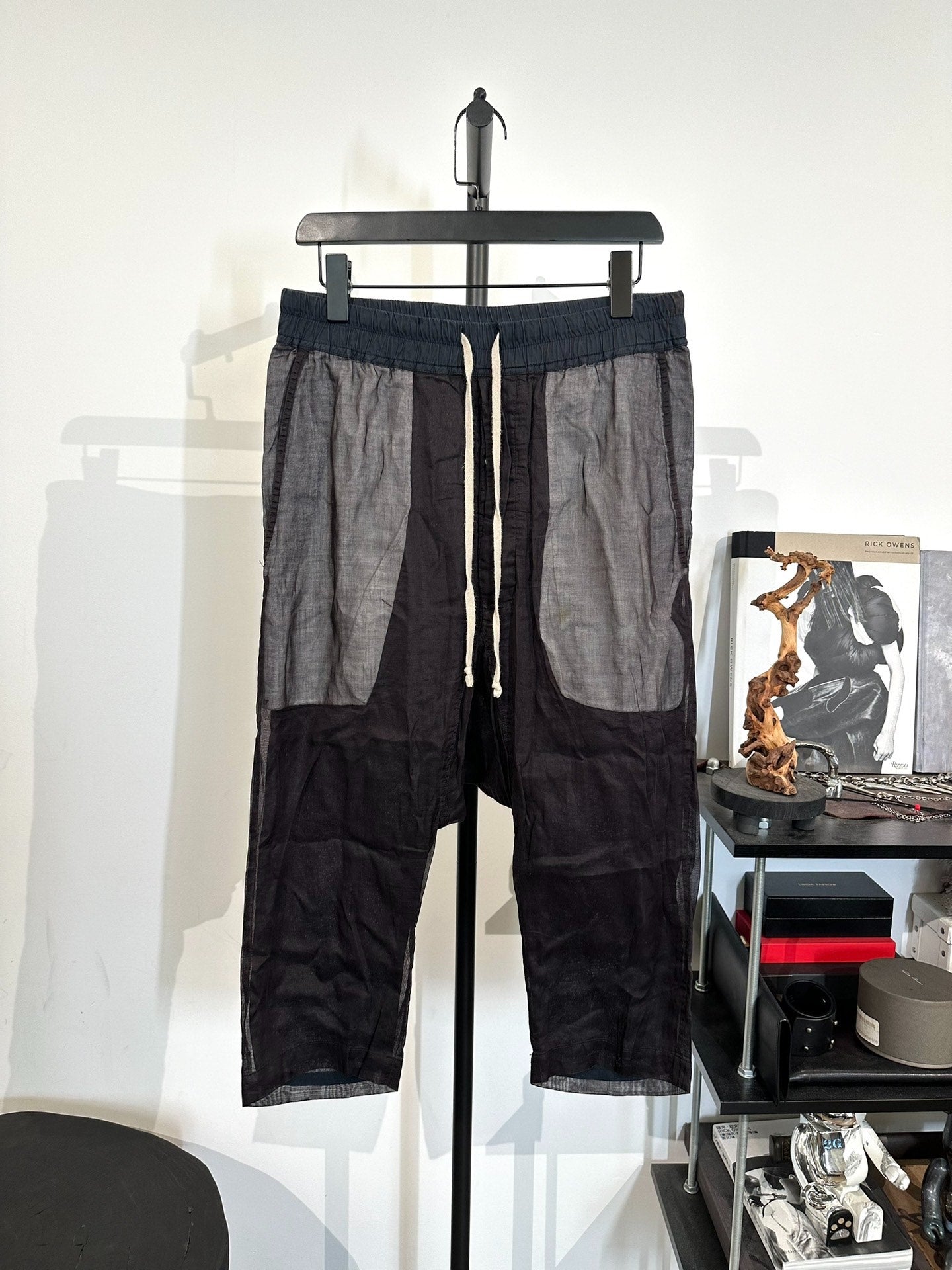Rick Owens Double-Layer Mesh Cropped Pants 48