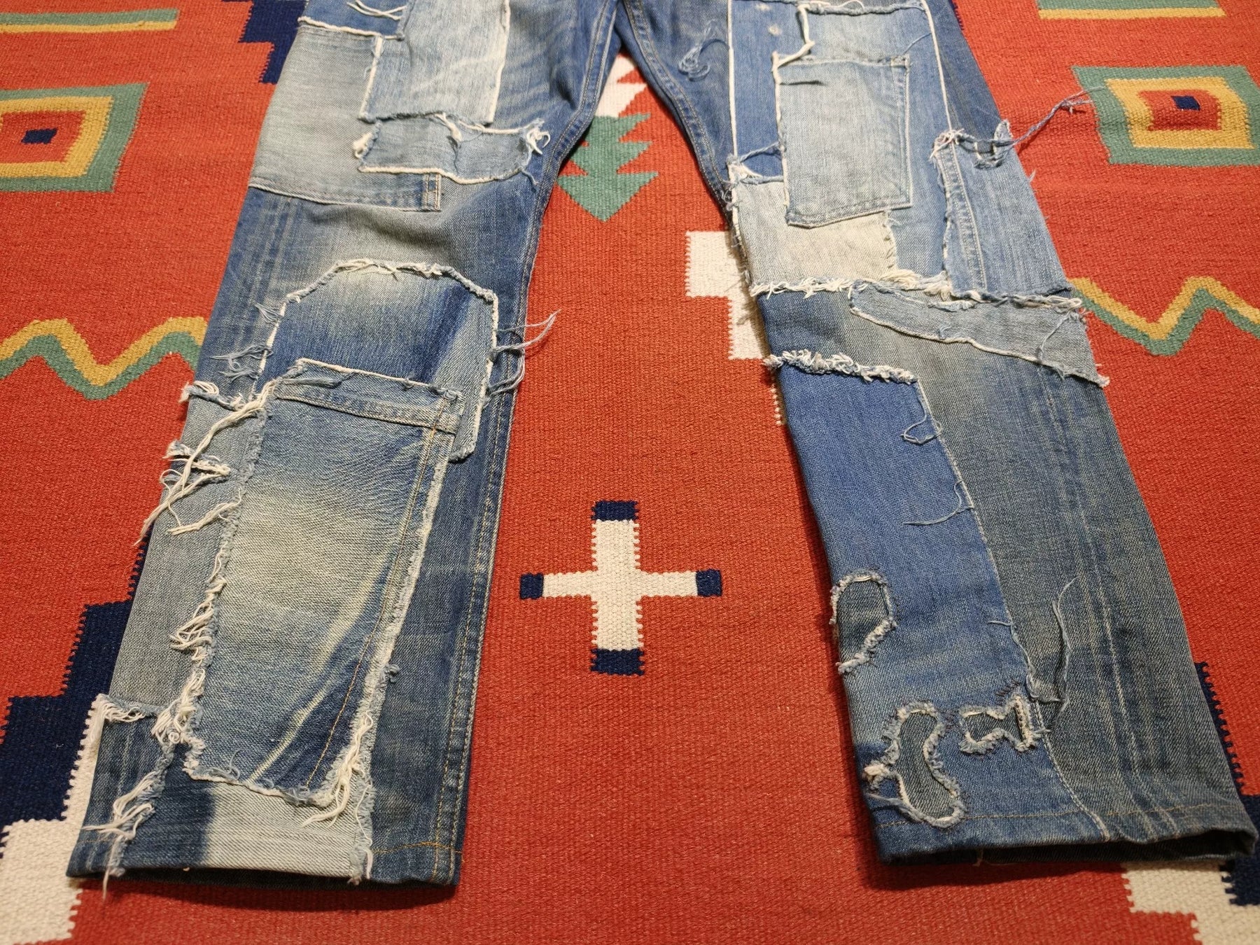RRL Ralph Lauren Patchwork Denim Jeans