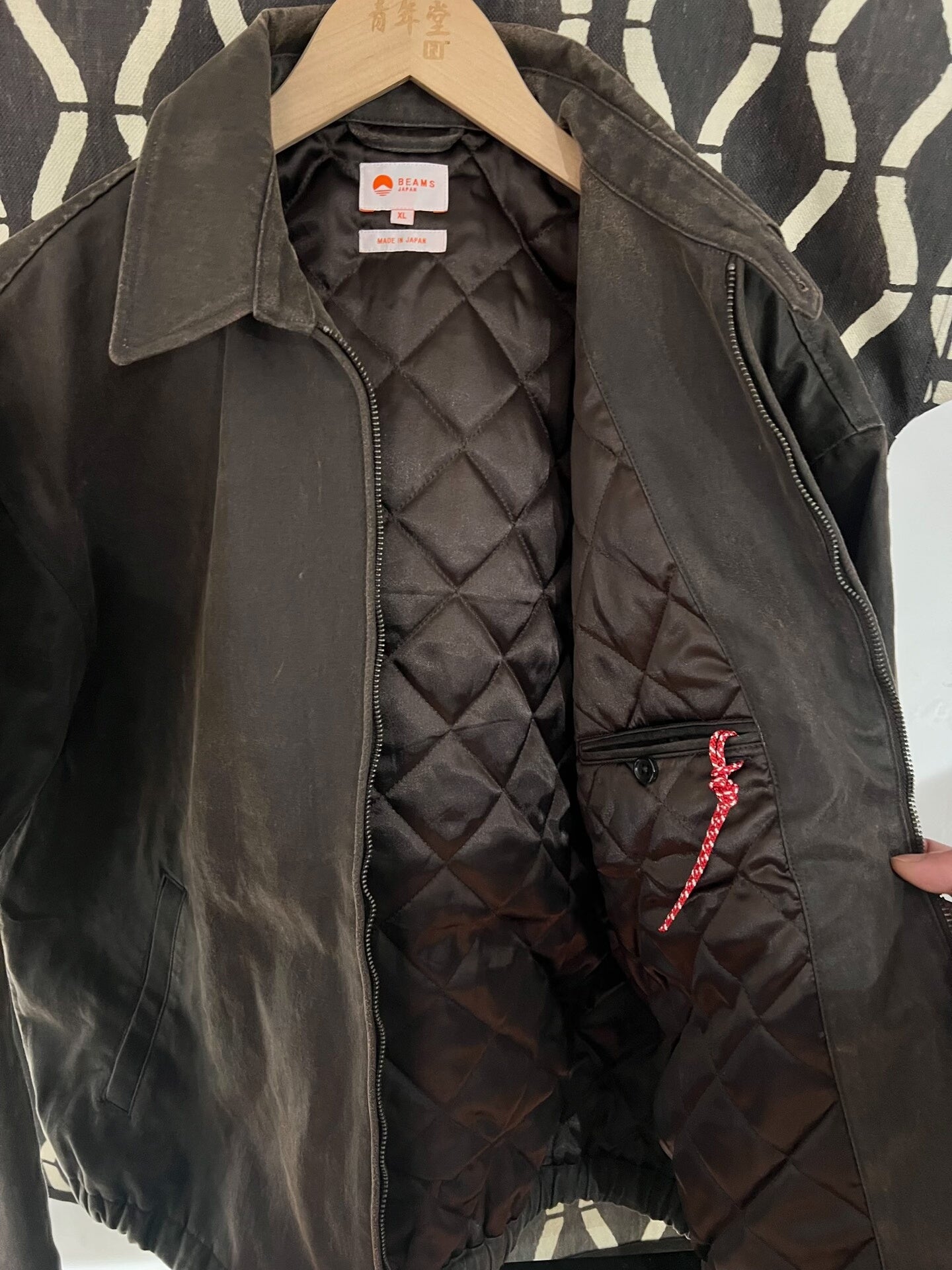 beams japan brown faux suede jacket