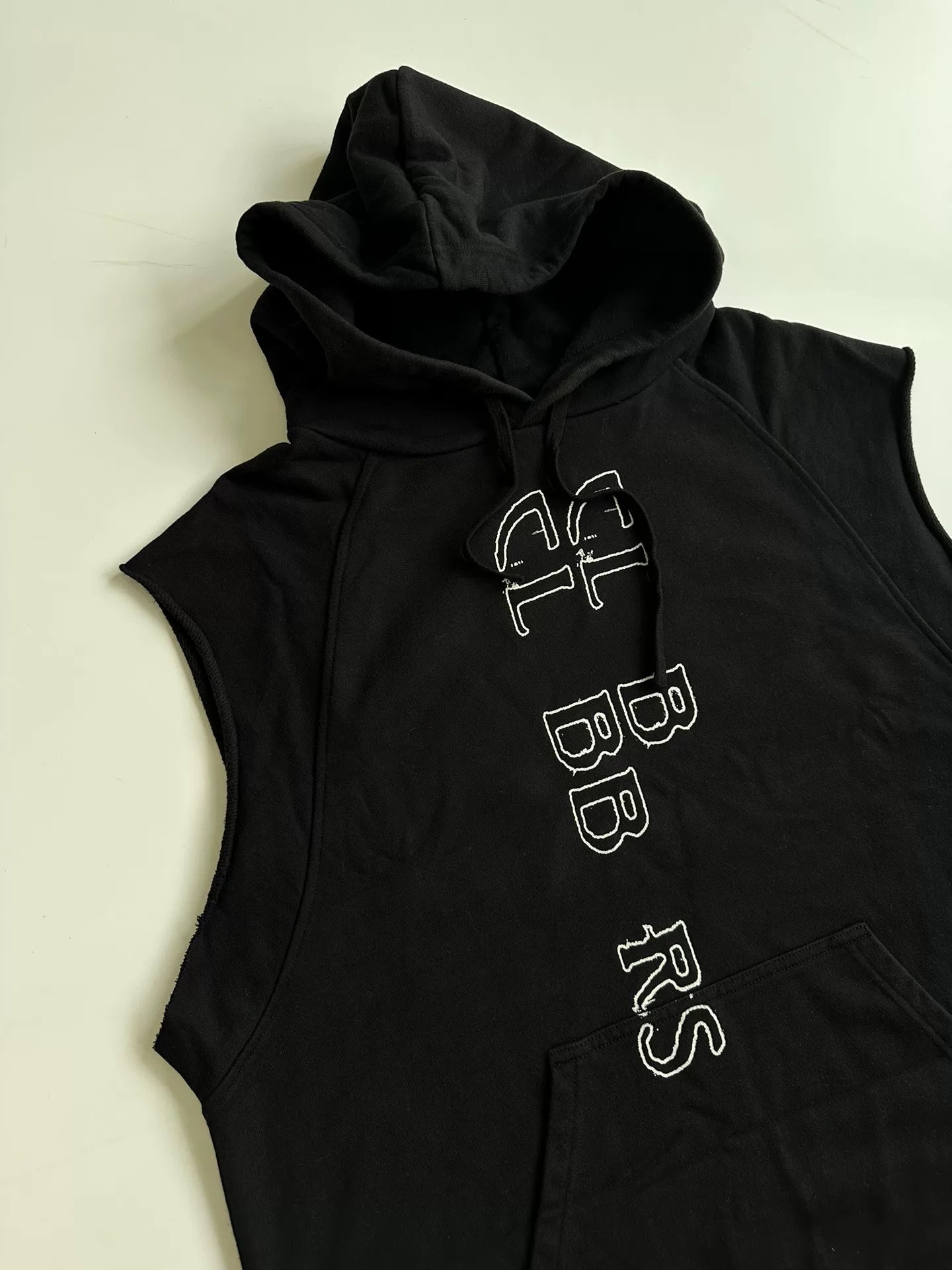 RAF SIMONS Sleeveless Hoodie in Black