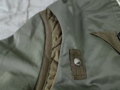 sacai nylon twill mix bomber jacket