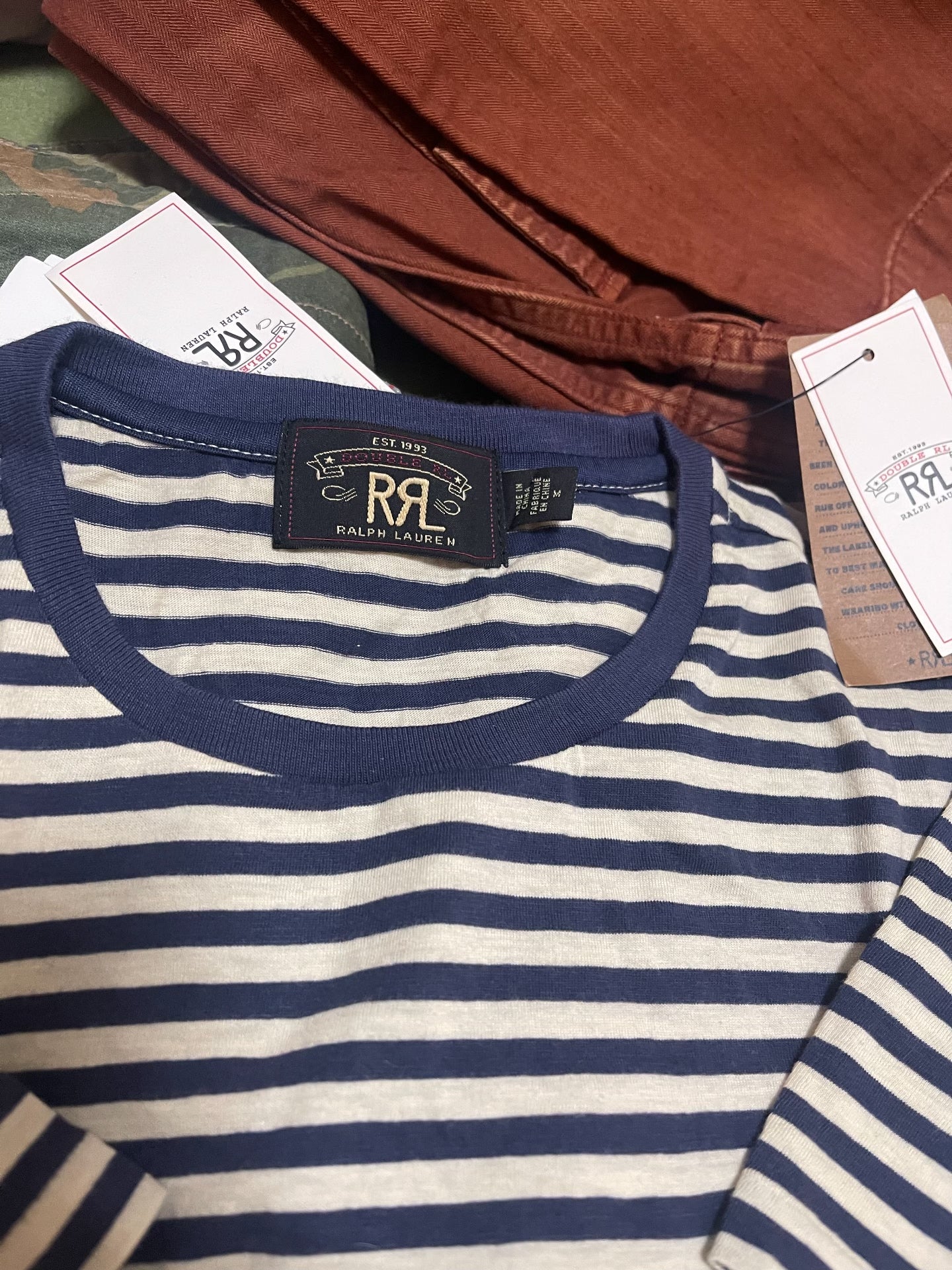 RRL Double RL Striped Tee