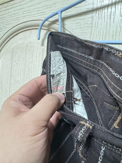 Black Striped Work Pants Size 32