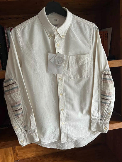 white mud-dyed GIZA cotton shirt