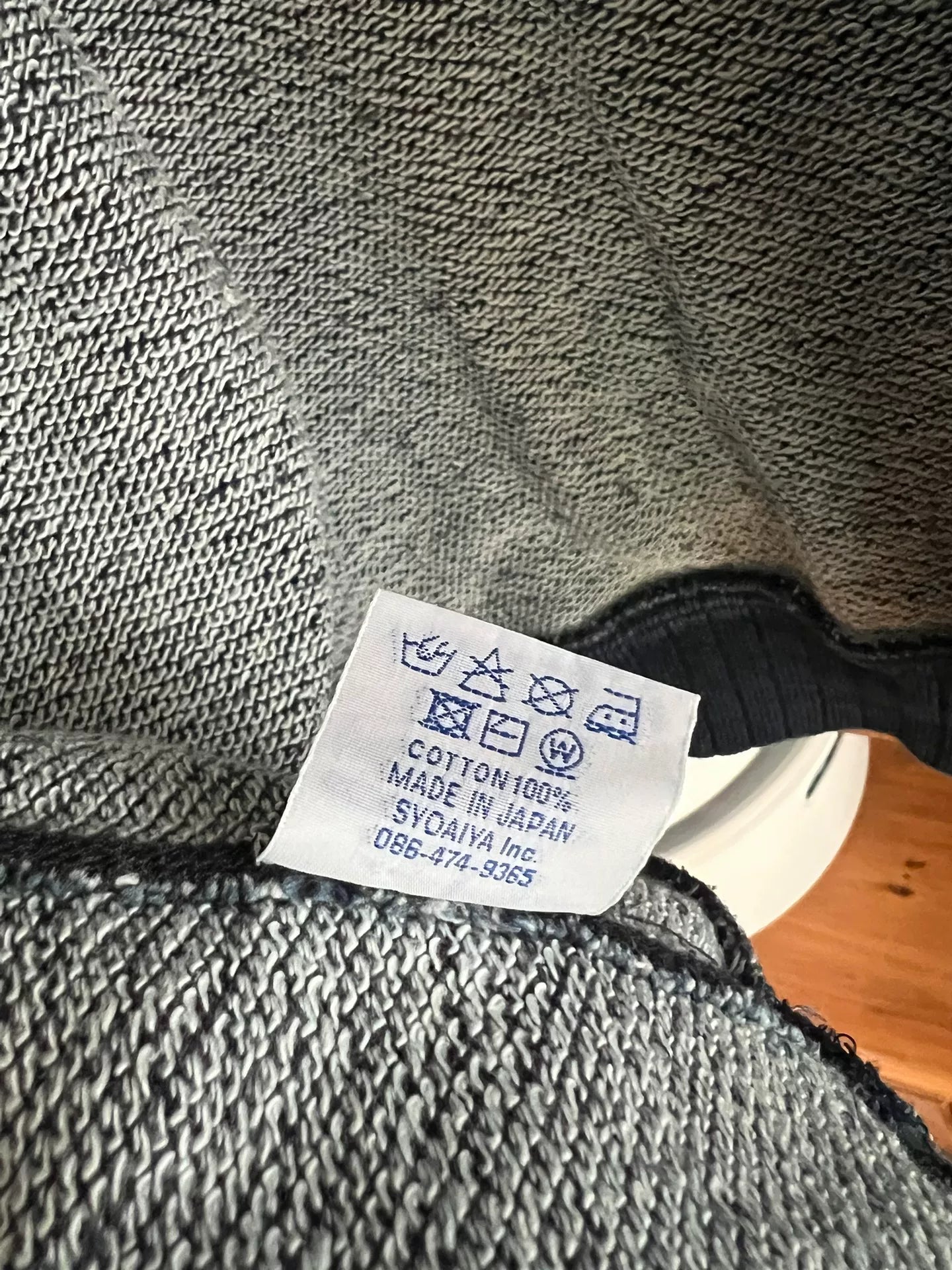 pure blue japan indigo dyed sweatshirt jacket