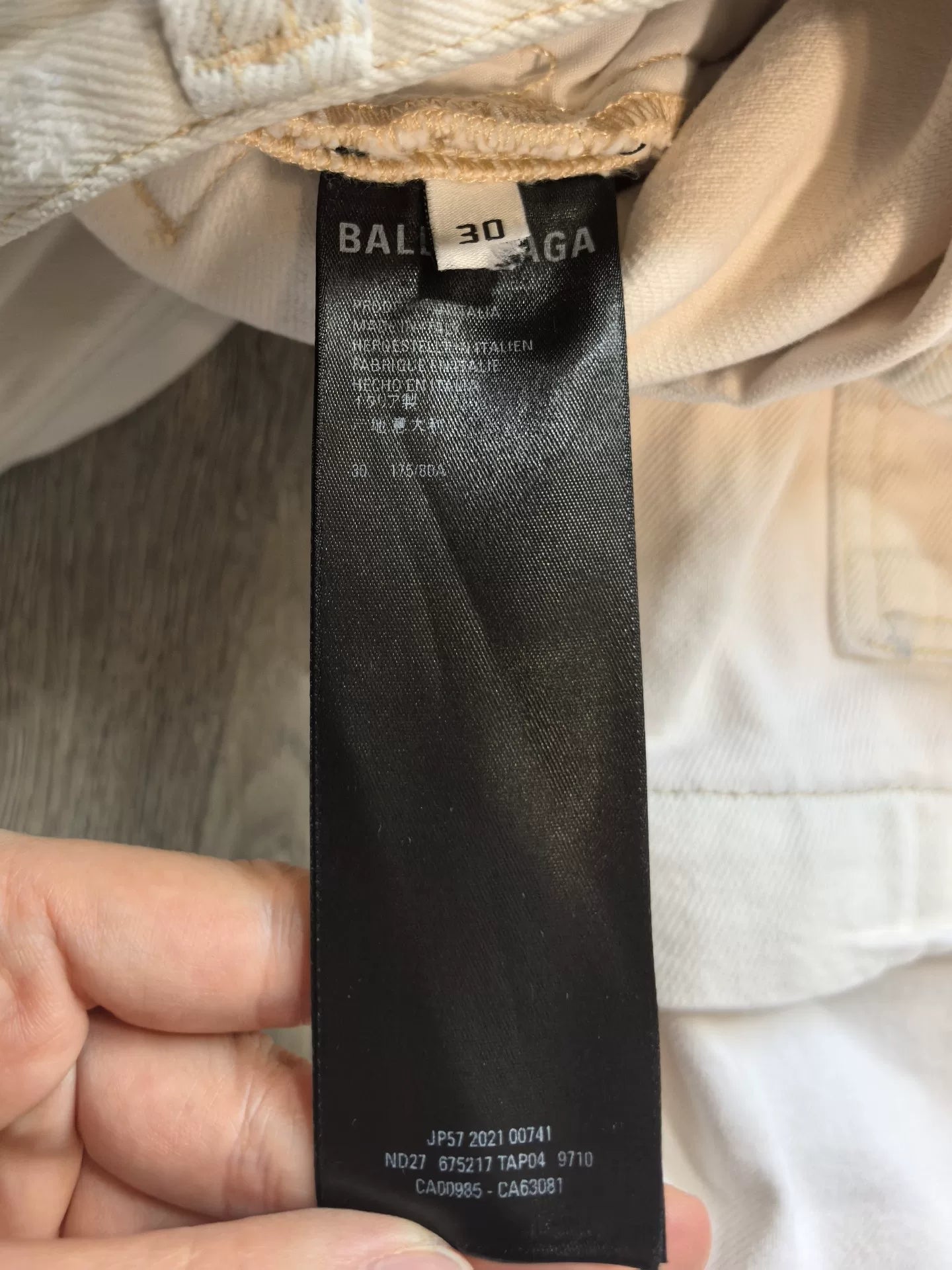 Balenciaga Oversized White Cargo Pants